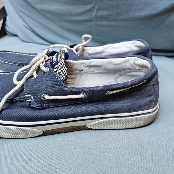 Sperry Halyard 2-Eye Boat Shoes, Men’s 14, EUC, blue canvas - Picture 4 of 13